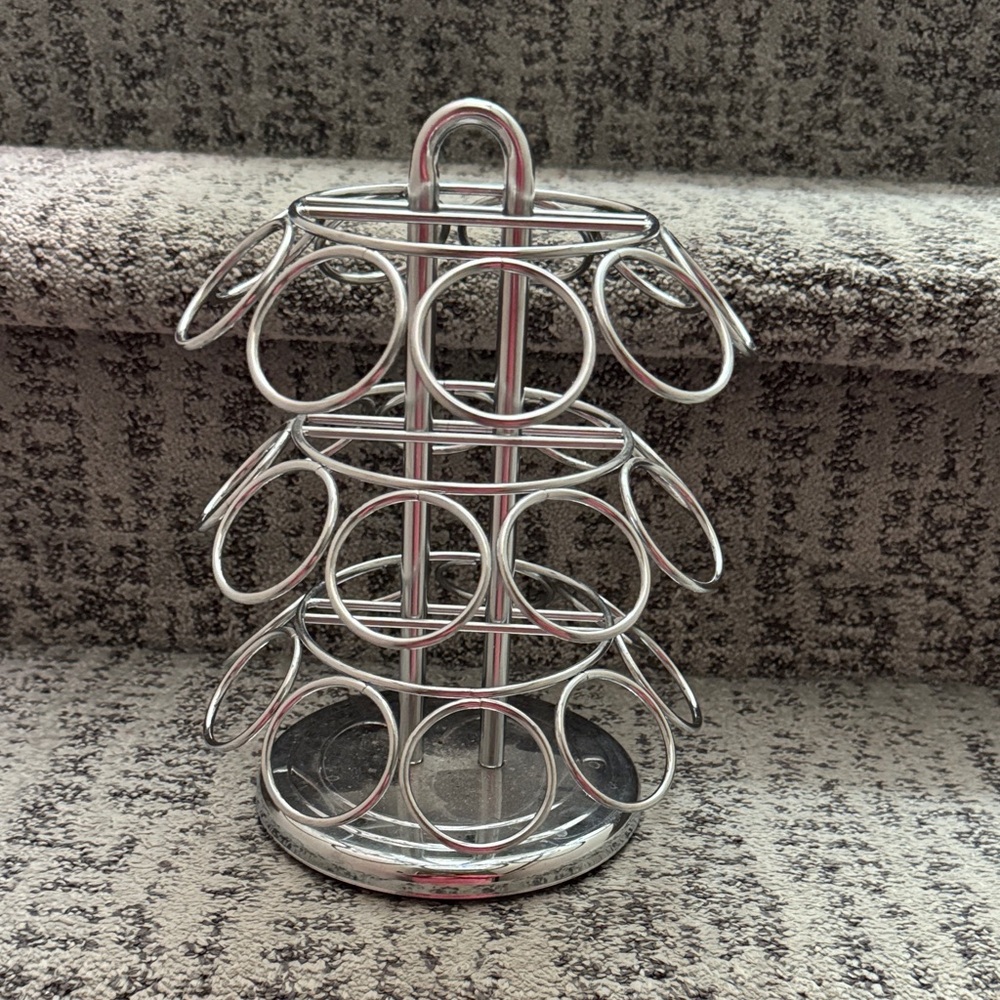 Silver Metal Coffee K-cup Holder - revolving